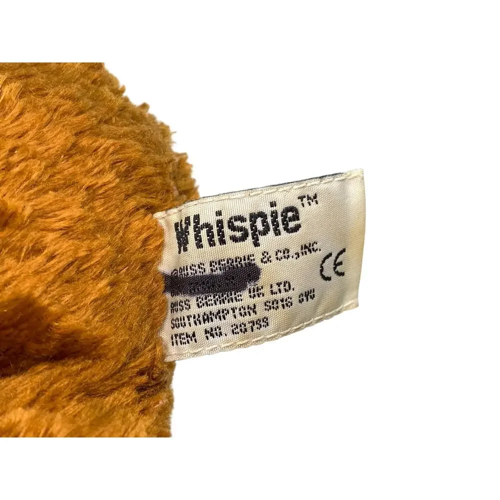 VTG Russ Berrie Whispie Flopples Brown Dog Stuffed Animal Plush Wrinkles SharPei